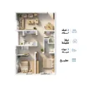 نموذج 5 - شقة سكنية - 80 م² 