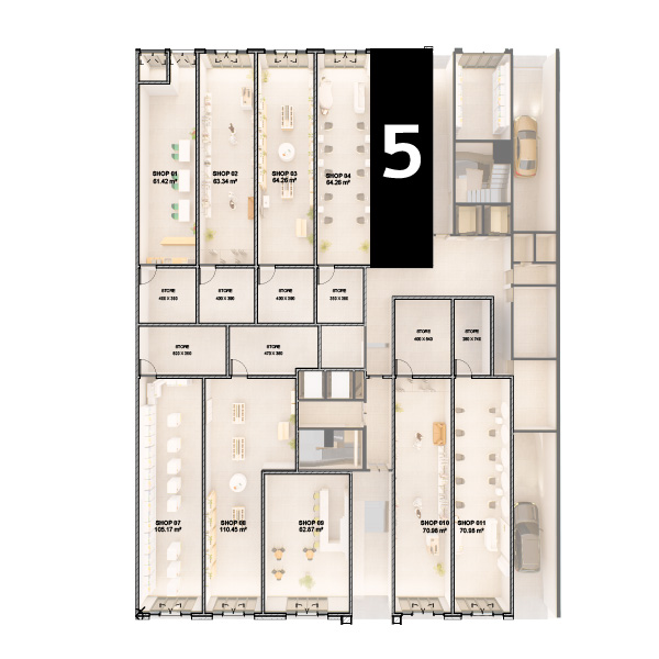 محل تجاري - 62 متر مربع