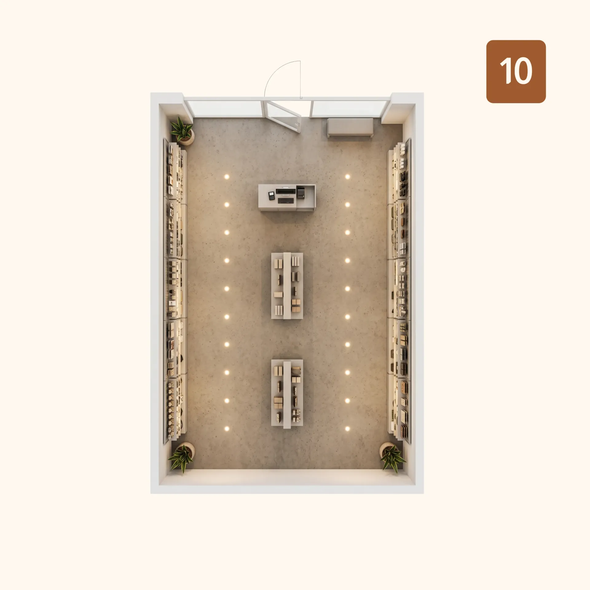نموذج 10 - محل تجاري - 70  م² 